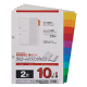 マルマン　ファイルインデックス　ラミネートタブ　A4タテ 2穴　10山　LT4210F　1袋（5組入）