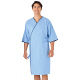 KAZEN 検診衣（ライン入り） 検査着 患者衣 男女兼用 サックスブルー（水色） LL 226-91（直送品）