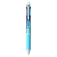 三菱鉛筆uni ジェットストリーム ボールペン 水色軸 4色 0.7mm SXE4-500-07 2本 　（直送品）
