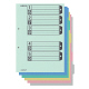 カラー仕切カード（フラットファイル用）A4タテ 5山 シキ-250 100組 コクヨ