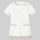 ナガイレーベン Beads Berryチュニック 医療白衣 半袖 オフホワイト LL LH-6282（取寄品）