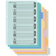 コクヨ カラー仕切カード（ファイル用） A4タテ 2穴 6山見出し 1袋（10組） シキ-110N