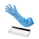 「現場のチカラ」 川西工業 使いきりポリエチロング手袋32μ 外エンボス ブルー サイズフリー 1箱（30枚入）  オリジナル