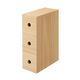 無印良品 木製小物収納3段 約幅8.4ｘ奥行17×高さ25.2cm 良品計画
