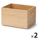 無印良品 重なる竹材長方形ボックス ハーフ 中 約幅26×奥行18.5×高さ16.5cm 1セット（2個） 良品計画