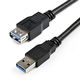 USB 3.0延長ケーブル 2m オス/メス ブラック　USB3SEXT2MBK　1個　StarTech.com（直送品）