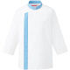 KAZEN（カゼン） コックシャツ七分袖 ホワイトxサックス 3L APK215-11 1着（直送品）