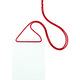 オープン工業 OP 簡易吊り下げ名札 イベントサイズ 10枚 赤 NL-12-RD 1袋(10枚) 491-6514（直送品）