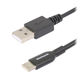 USBケーブル USB（A）[オス] - USB（C）[オス] 1.2m やわらかく断線に強い ブラック オウルテック 1本