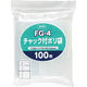 ジャパックス チャック袋付ポリ袋　FG-4　100枚　透明　厚み0.04ｍｍ FG-4 1冊（100枚）