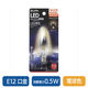 朝日電器 ＬＥＤ電球シャンデリア形Ｅ１２　　　　　 LDC1CL-G-E12-G316 1個