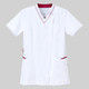 ナガイレーベン 女子スクラブ HOS-4952 Tバーガンディ L 医療白衣 1枚（取寄品）