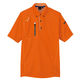 アイトス HERO’S UNIFORM 半袖ボタンダウンポロシャツ（男女兼用） オレンジ 5L AZ-10605-163-5L（直送品）