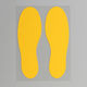 【標識】ニトムズ 耐久フロアサインズ足型 黄色 Y6043 1セット（10組入）