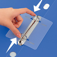 開閉のやさしいリングファイル（丸型2穴）