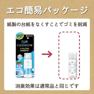 エコ簡易パッケージ 紙製の台紙をなくすことでゴミを削減 消臭効果は通常品と同じです