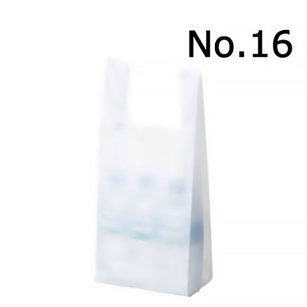 国産レジ袋　乳白　16号　1袋（100枚入）　福助工業  オリジナル