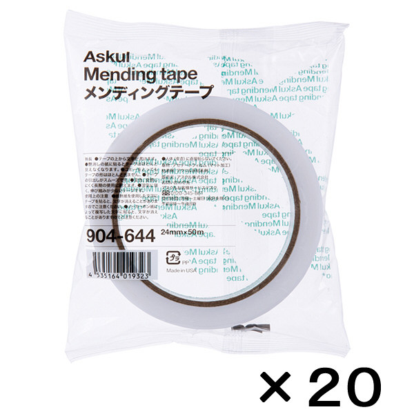 アスクル メンディングテープ 大巻 幅24mm×50m 1セット（20巻：1巻×20