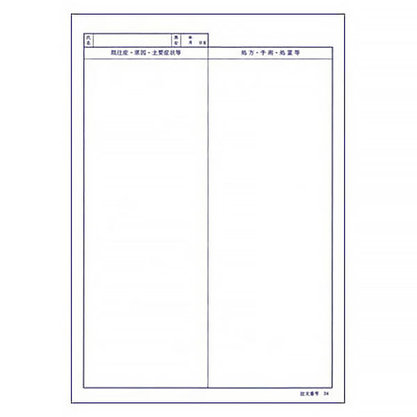 B5医科診療録　2号紙　国保用　CCC102　1冊（100枚入）　イムラ封筒