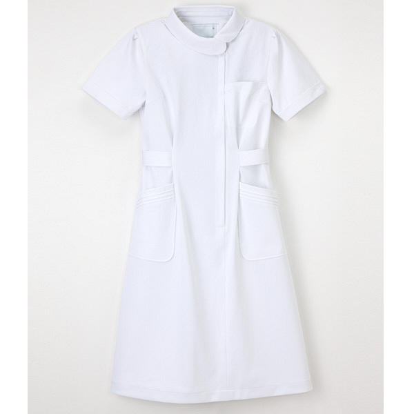 ナガイレーベン 看護衣半袖 女性用 ホワイト S CA-1707（取寄品）