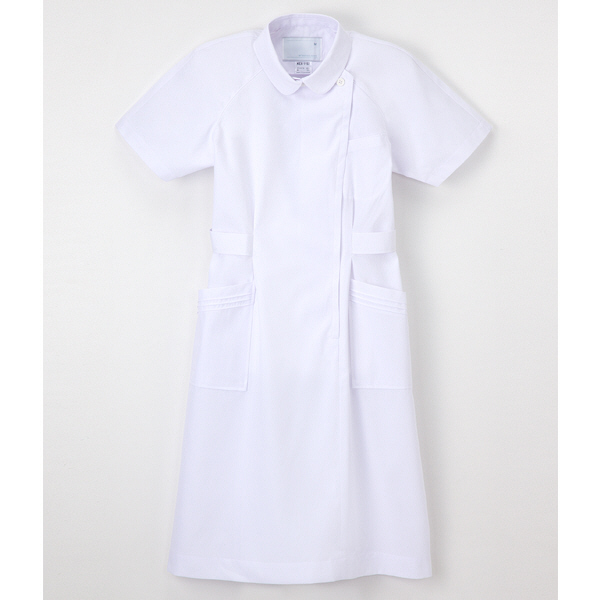 ナガイレーベン 看護衣半袖 女性用 ホワイト L KEX-1157（取寄品）