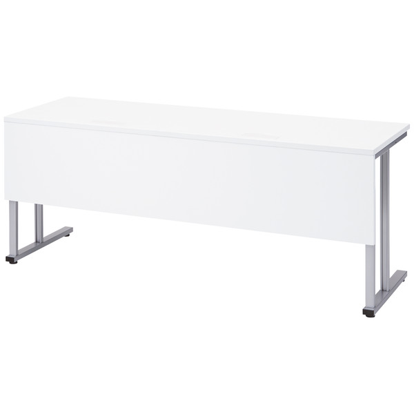 プラス TMユニットテーブル2 ホワイト 幅1800×奥行600×高さ720mm 1台（3梱包）会議長机 ミーティングテーブル 日本製