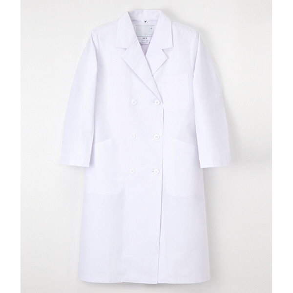 ナガイレーベン 女子ダブル診察衣 （ドクターコート） 医療白衣 長袖 ホワイト S TAP-70（取寄品）