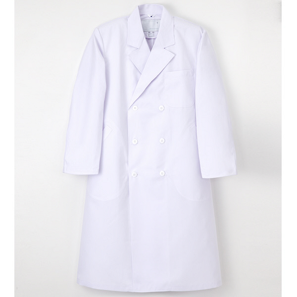 ナガイレーベン 男子ダブル診察衣 （ドクターコート） 医療白衣 長袖 ホワイト S EP-100（取寄品）