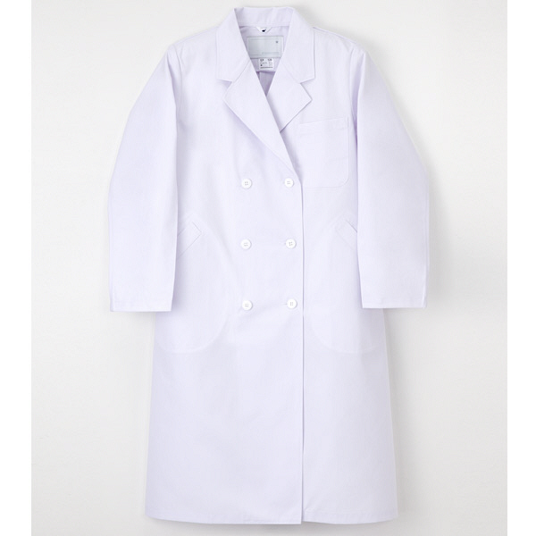 ナガイレーベン 女子ダブル診察衣 （ドクターコート） 医療白衣 長袖 ホワイト S NP-120（取寄品）