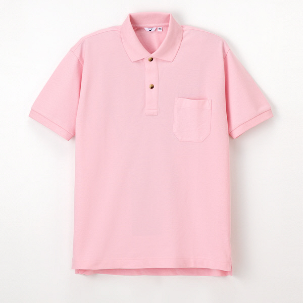 ナガイレーベン 男女兼用ポロシャツ 介護ユニフォーム ピンク L PL-2402（取寄品）