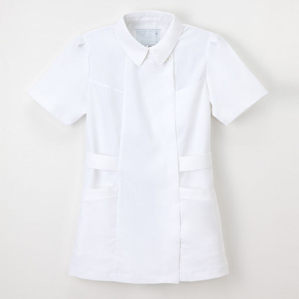ナガイレーベン 女子チュ二ック ナースジャケット 医療白衣 半袖 ホワイト M FE-4512（取寄品）