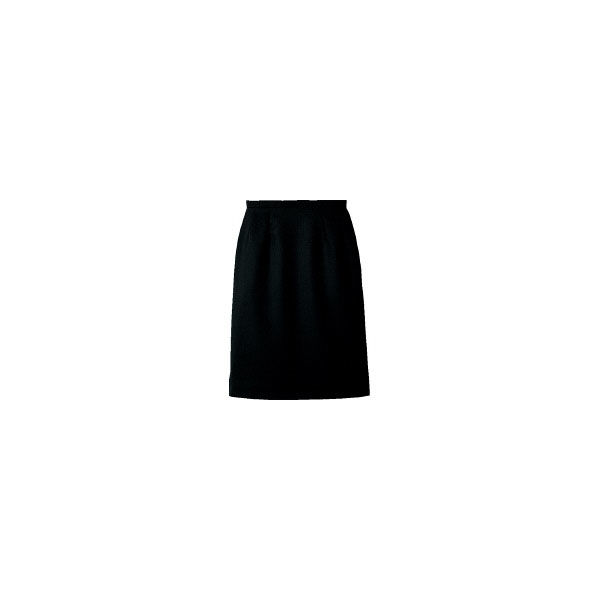 nuovo(ヌーヴォ) 事務服 大きいサイズ パステルチェックライン ロングスカート ブラック 13号 FS462EL（直送品）