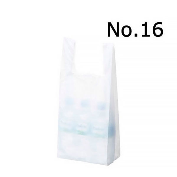 国産レジ袋　乳白　16号　1セット（6000枚：1000枚入×6箱）　福助工業  オリジナル