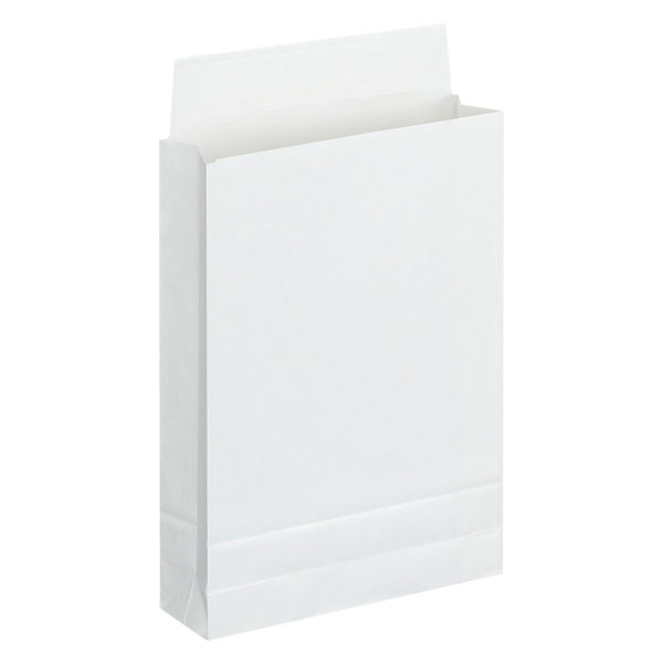 「現場のチカラ」 スーパーバッグ 宅配袋（紙製） 白 特小サイズ 封かんシール付 1セット（200枚：100枚×2）  オリジナル