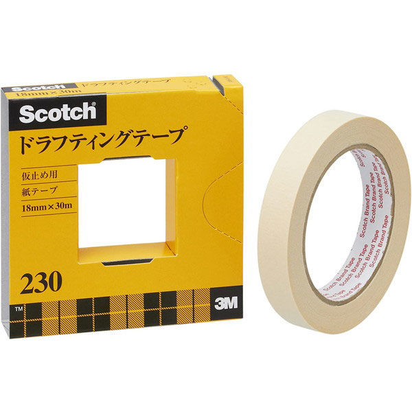 スコッチ ドラフティングテープ 製図用 マスキング 幅18mm×30m 10巻