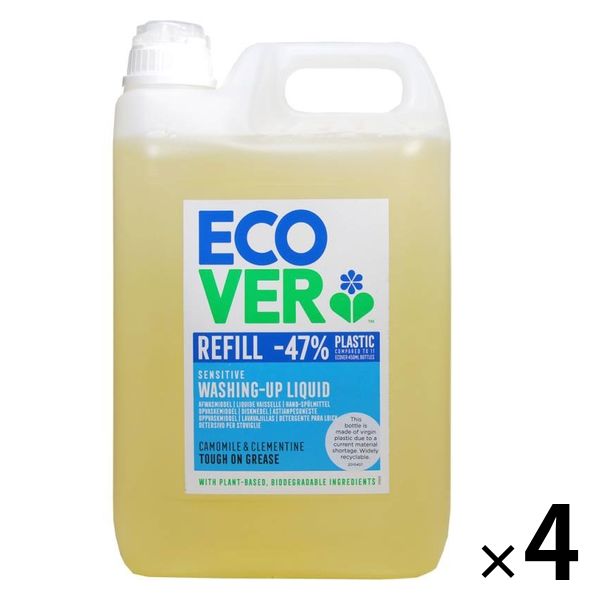 エコベール 食器用洗剤 カモミールの香り 5L 1箱（4個入）大容量 業務用 ECOVER アメリカンディールスコーポレーション