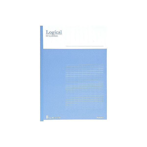 ナカバヤシ　ロジカルノート・A4・B罫・ブルー　no-A402B-B　1セット(10冊：1冊×10)　（直送品）