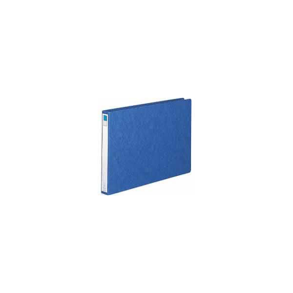 2穴リングファイル　B4ヨコ　背幅35mm　縦267×横392mm　藍　1箱（10冊入）　（直送品）