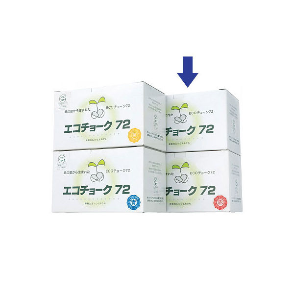 エコチョーク 白 TGNECO1 1セット（216本：72本入×3箱） 日本白墨工業（直送品）