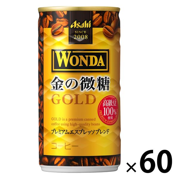 缶コーヒー】アサヒ飲料 WONDA（ワンダ） 金の微糖 185g 1セット（30缶入×2箱） - アスクル