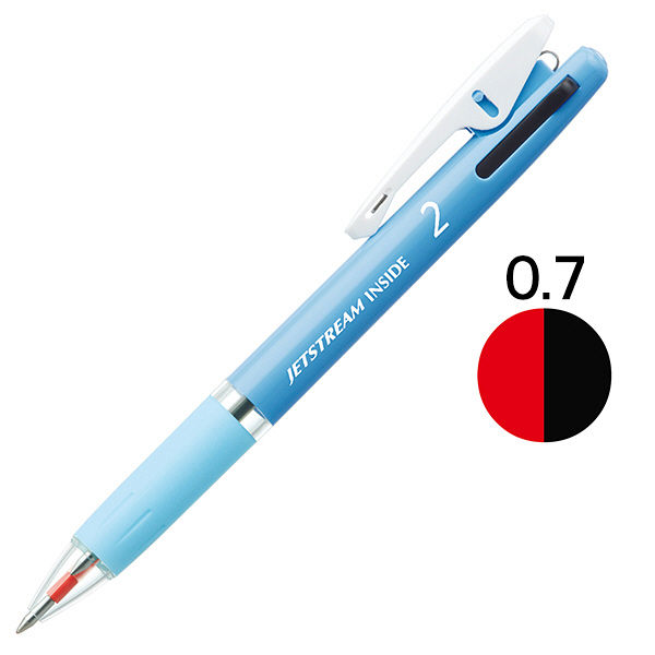 ジェットストリーム　2色ボールペン　0.7mm　ブルー軸　青　アスクル限定　10本　三菱鉛筆uni  オリジナル