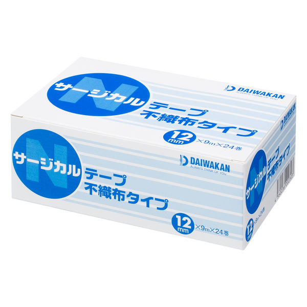 大和漢　ダイワカンサージカルテープ不織布　12mm×9m　4011290　1箱（24巻入）