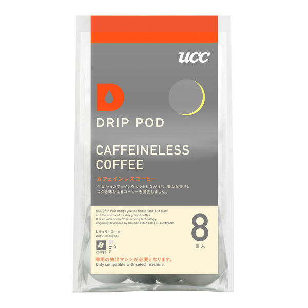 UCC上島珈琲 DRIPPOD（ドリップポッド）カフェインレスコーヒー 1パック（8個入）