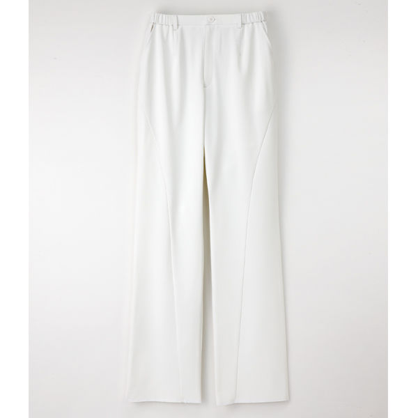 ナガイレーベン 女子パンツ ナースパンツ 医療白衣 オフホワイト LL LH-6203（取寄品）