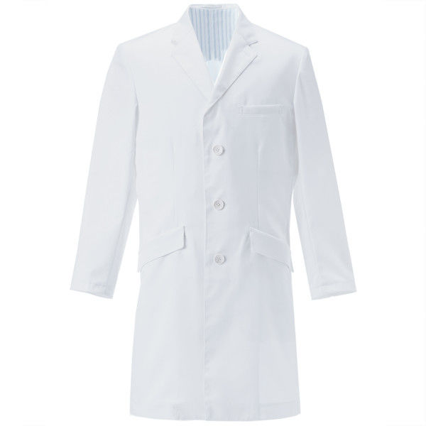 ナガイレーベン 男子シングル診察衣（細身） 長袖 ホワイト BL FD-4000（取寄品）