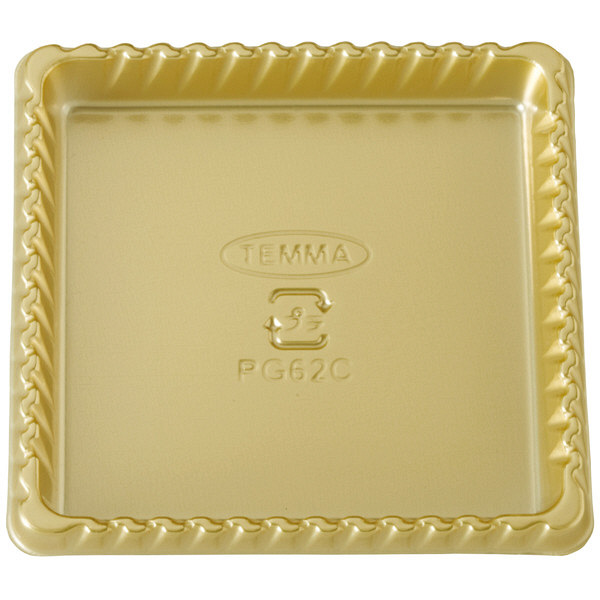 天満紙器　PG62S　PETゴールドトレー角型　金　4499055　1箱（500枚入）　（取寄品）