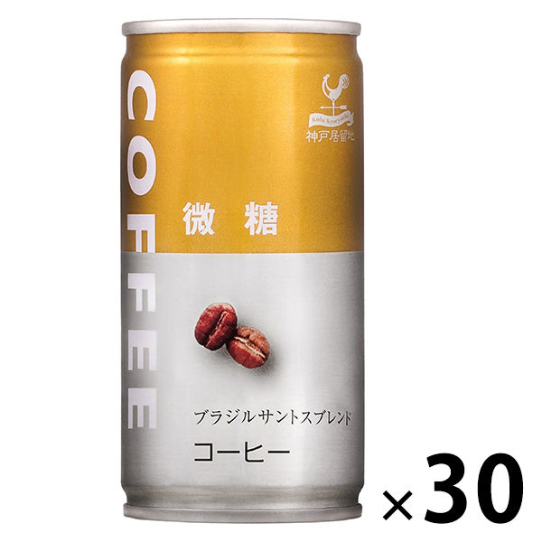 缶コーヒー】富永貿易 神戸居留地 微糖 コーヒー 185g 1箱（30缶入 