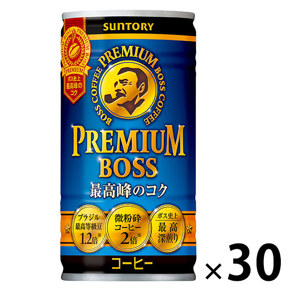 【缶コーヒー】サントリー プレミアムBOSS（ボス） 185g 1箱（30缶入）