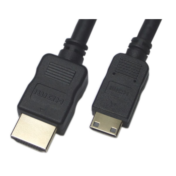 【アウトレット】Vodaview miniHDMIケーブル 2m HDMI[オス]-miniHDMI[オス] ブラック VV-HDMI020AC-B