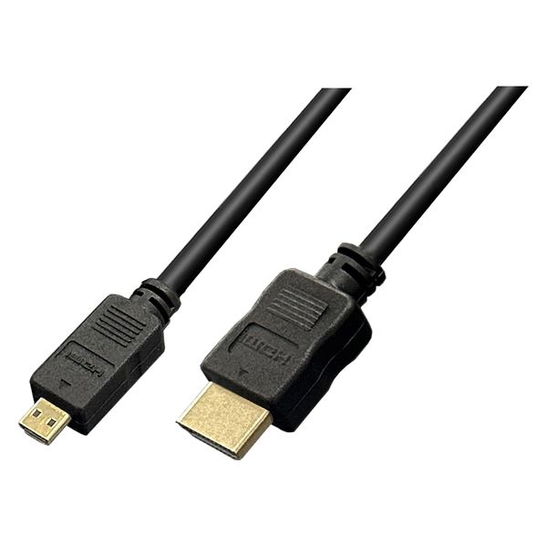 microHDMIケーブル 1m HDMI[オス]-microHDMI[オス] ブラック VV